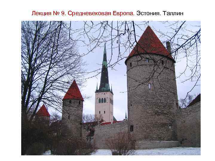 Лекция № 9. Средневековая Европа. Эстония. Таллин 