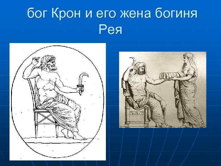 бог Крон и его жена богиня  Рея 
