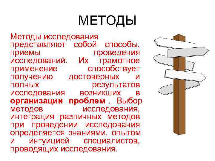 МЕТОДЫ Методы исследования представляют собой способы, приемы МЕТОДЫ Методы исследования представляют собой способы, приемы