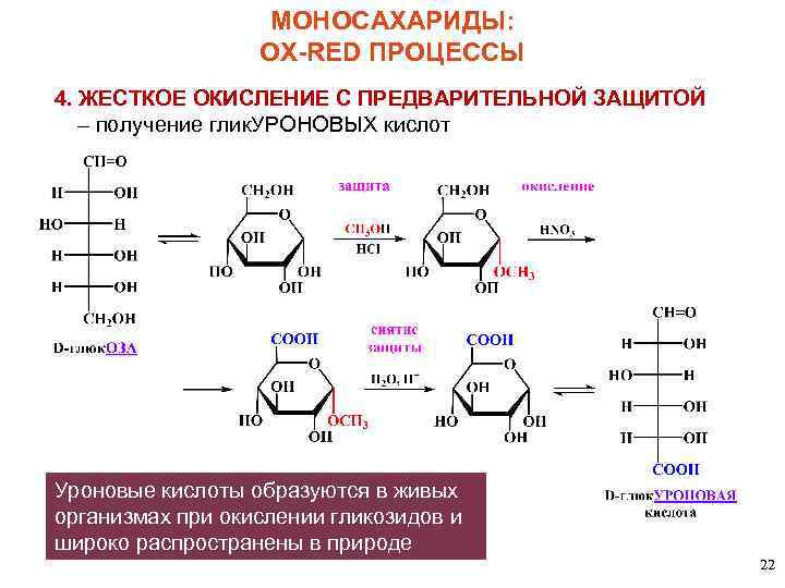 Химические свойства моносахаридов