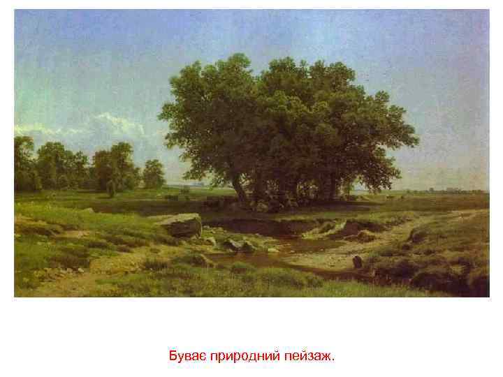 Буває природний пейзаж. 