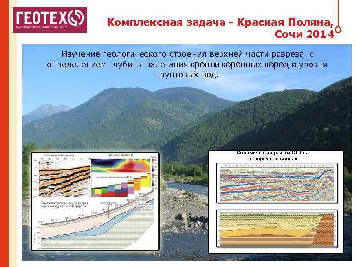 КРАСНАЯ ПОЛЯНА СОЧИ 2014 Комплексная задача - Красная Поляна, Сочи 2014 Изучение геологического строения