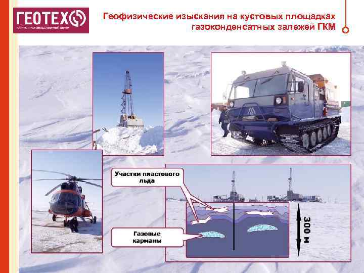 Геофизические изыскания на кустовых площадках газоконденсатных залежей ГКМ 