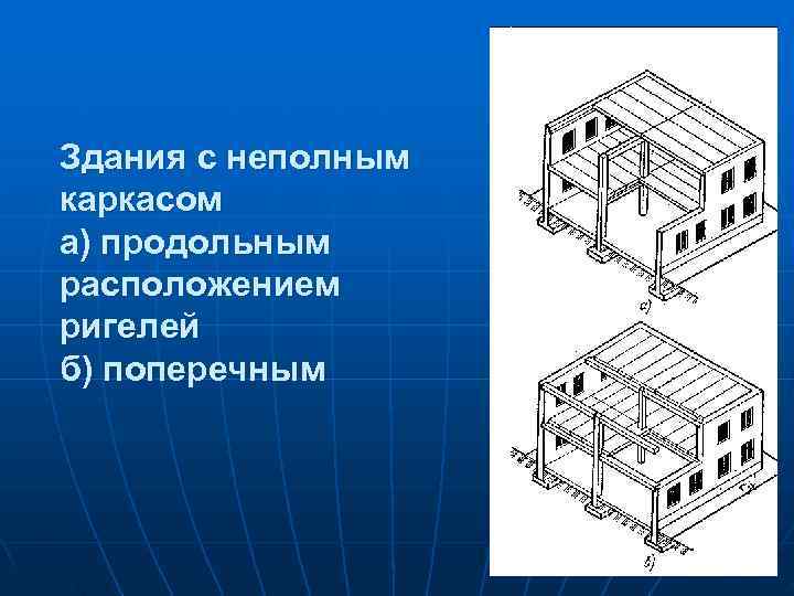 Конструктивная схема неполный каркас с продольными крайними несущими стенами привести схему и узлы