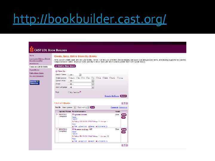 http: //bookbuilder. cast. org/ 