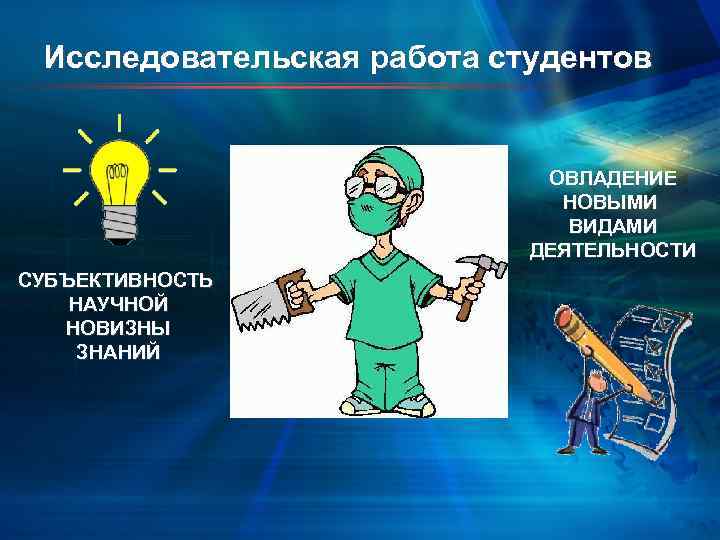  Исследовательская работа студентов      ОВЛАДЕНИЕ    