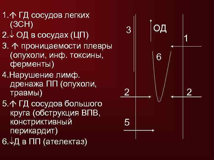 1.  ГД сосудов легких  (ЗСН)     3  ОД