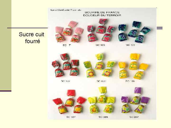 Sucre cuit fourré Sucre cuit fourré