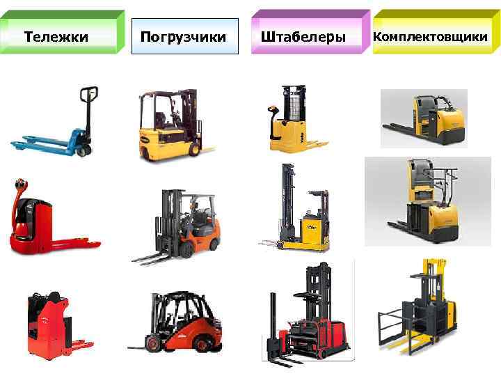 Тележки  Погрузчики  Штабелеры  Комплектовщики 