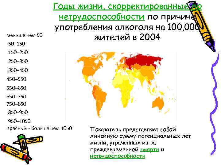    Годы жизни, скорректированные по    нетрудоспособности по причине 