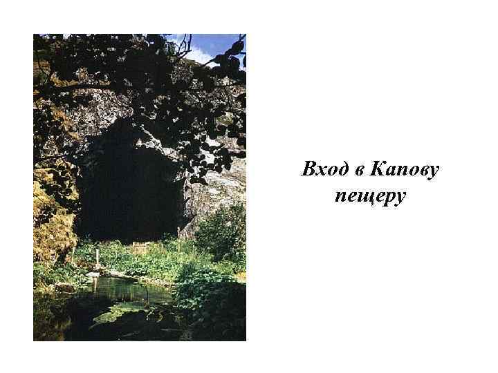 Вход в Капову  пещеру 