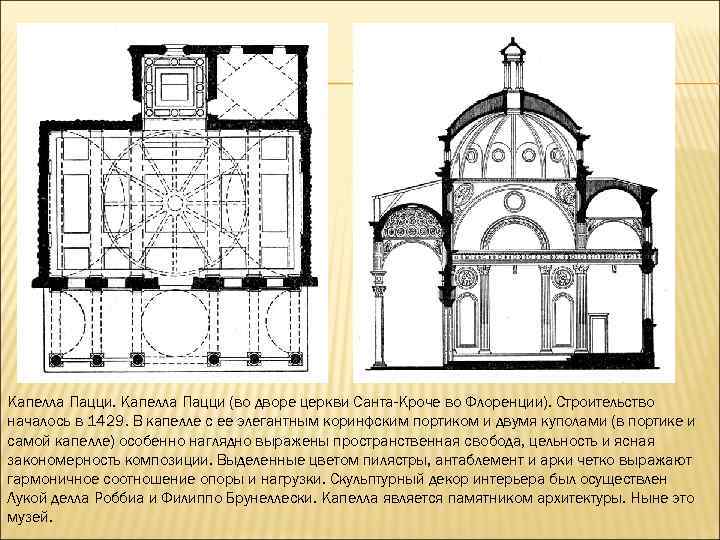 Капелла пацци во флоренции план