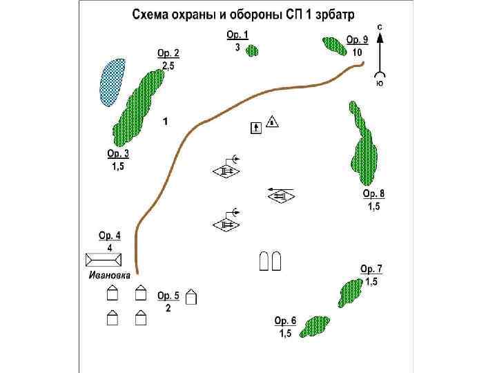 Схема охраны и обороны района