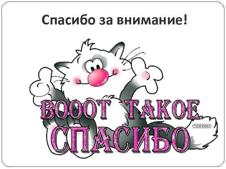 Спасибо за внимание! 