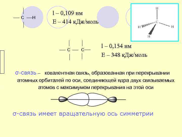     l – 0, 109 нм  С  Н 
