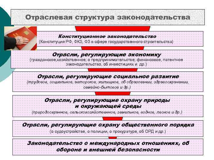 Структура законодательства. Структура системы законодательства. Отраслевая структура законодательства РФ. Понятие и структура законодательства.