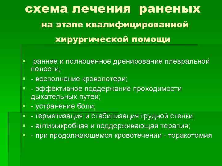 схема лечения раненых на этапе квалифицированной хирургической помощи § раннее и полноценное схема лечения раненых на этапе квалифицированной хирургической помощи § раннее и полноценное