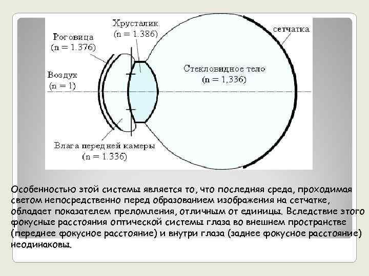 Особенностью этой системы является то, что последняя среда, проходимая светом непосредственно перед образованием изображения