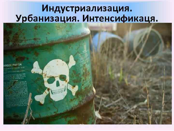  Индустриализация.  Урбанизация. Интенсификаця.  