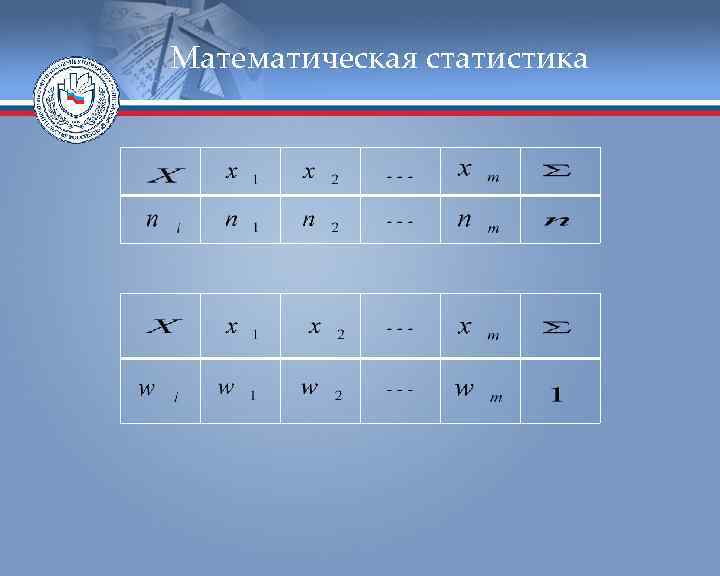 Математическая статистика 