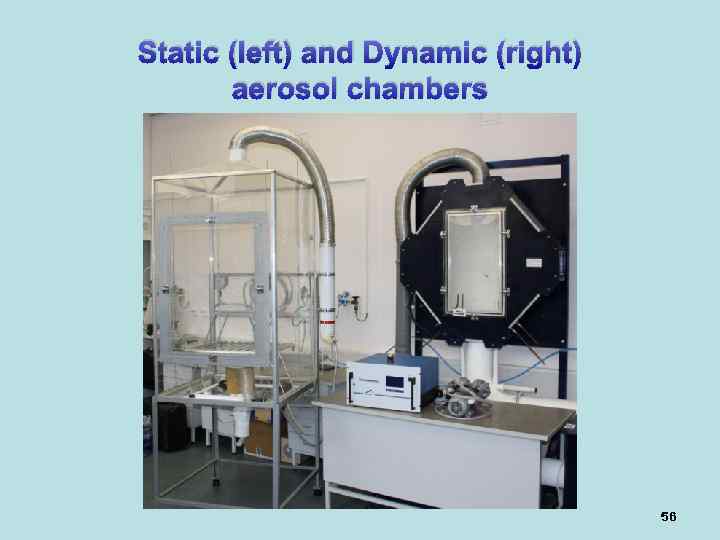 Static (left) and Dynamic (right) aerosol chambers 56 