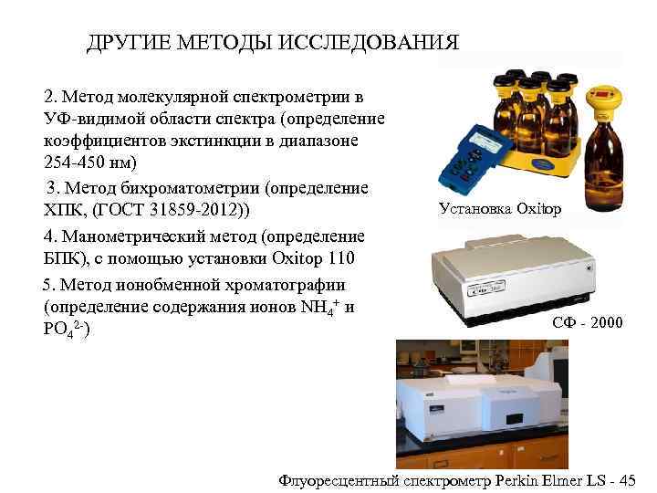  ДРУГИЕ МЕТОДЫ ИССЛЕДОВАНИЯ 2. Метод молекулярной спектрометрии в УФ-видимой области спектра (определение коэффициентов