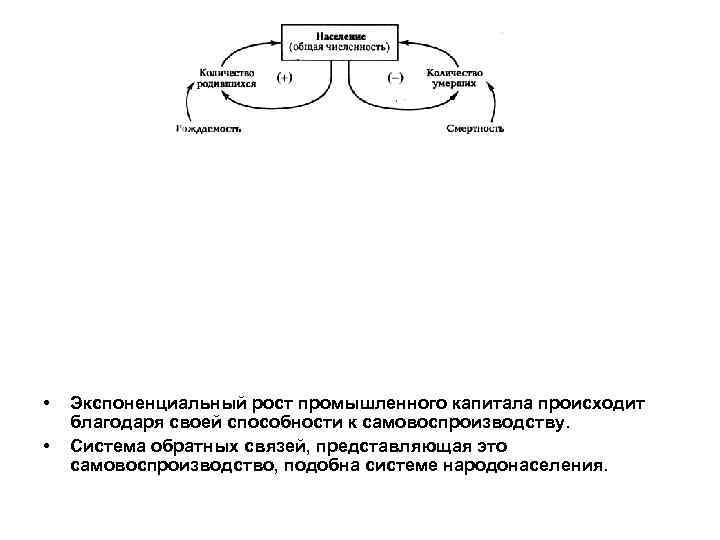 • Экспоненциальный рост промышленного капитала происходит благодаря своей способности к самовоспроизводству. • Экспоненциальный рост промышленного капитала происходит благодаря своей способности к самовоспроизводству.