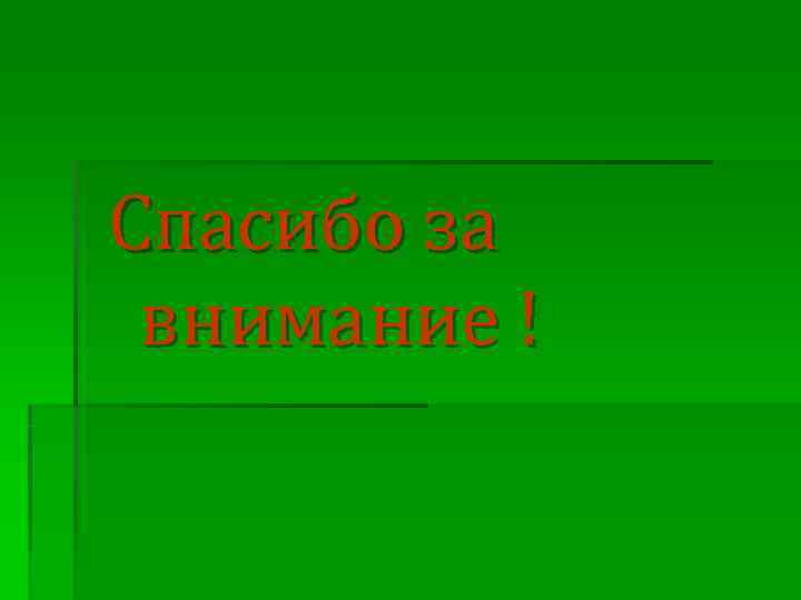 Спасибо за внимание ! 