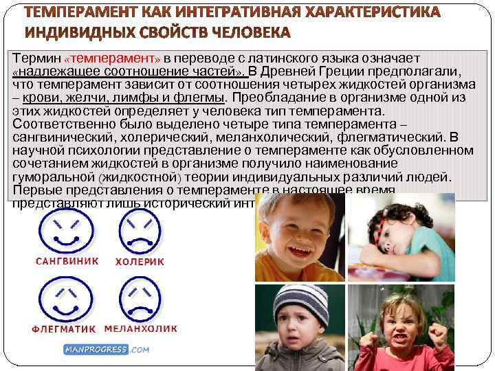 Термин «темперамент» в переводе с латинского языка означает «надлежащее соотношение частей» . В Древней