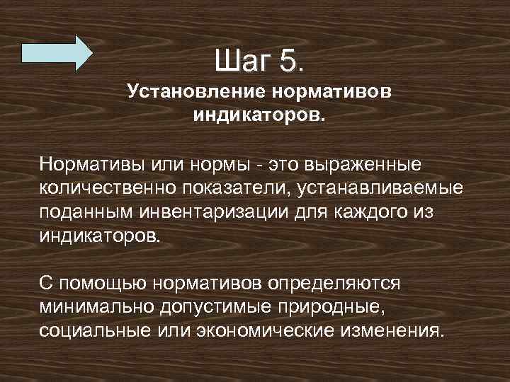  Шаг 5. Установление нормативов индикаторов. Нормативы или нормы - это выраженные количественно показатели,