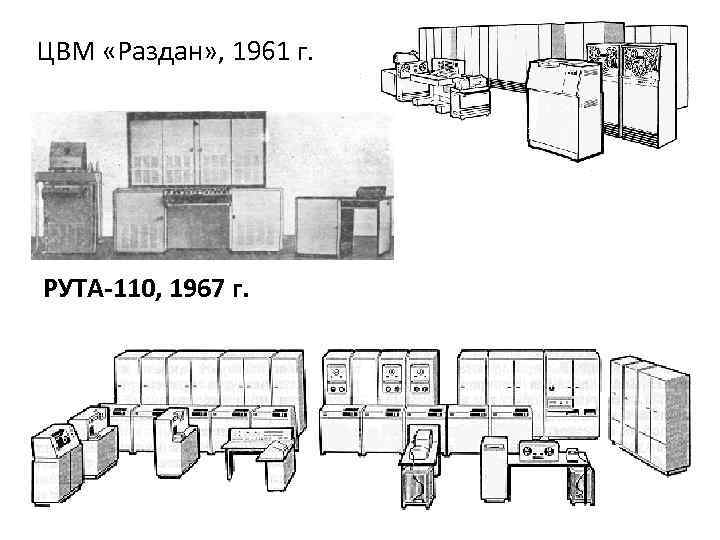 ЦВМ «Раздан» , 1961 г. РУТА-110, 1967 г. 