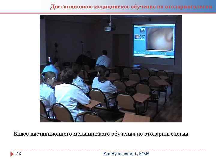 Дистанционное медицинское обучение по отоларингологии Класс дистанционного медицинского обучения по отоларингологии 36 Хисамутдинов А.