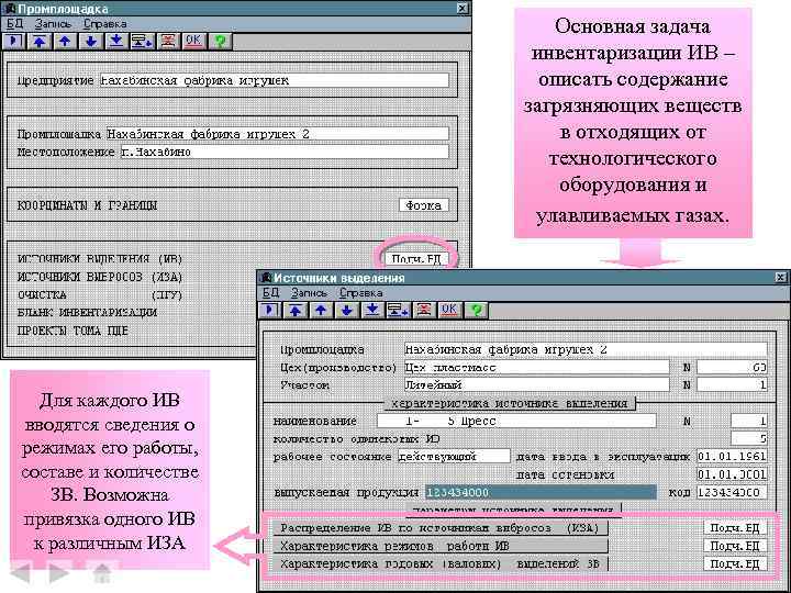 Основная задача инвентаризации ИВ – описать содержание загрязняющих веществ в отходящих от технологического оборудования