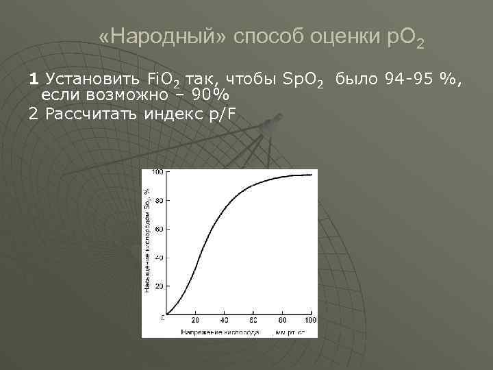  «Народный» способ оценки р. О 2 1 Установить Fi. О 2 так, чтобы