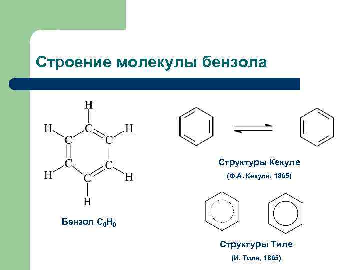 Строение молекулы бензола