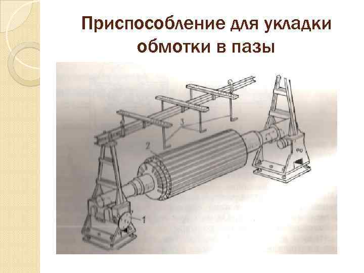 Приспособление для укладки обмотки в пазы 