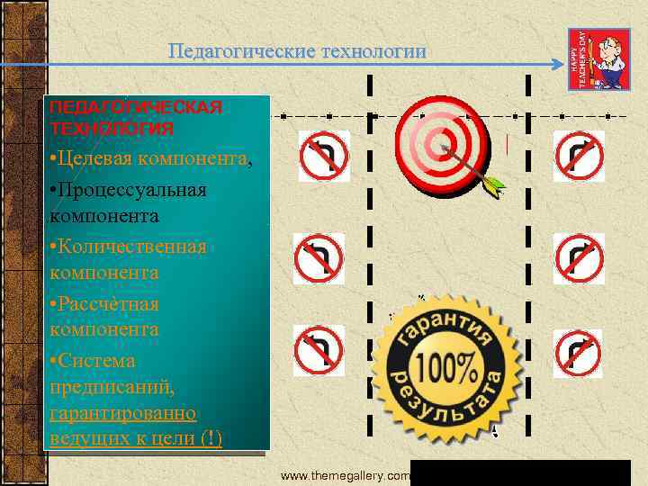 Педагогические технологии ПЕДАГОГИЧЕСКАЯ ТЕХНОЛОГИЯ • Целевая компонента, • Процессуальная компонента • Количественная компонента •