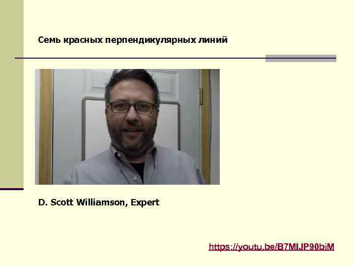 Семь красных перпендикулярных линий D. Scott Williamson, Expert https: //youtu. be/B 7 MIJP 90