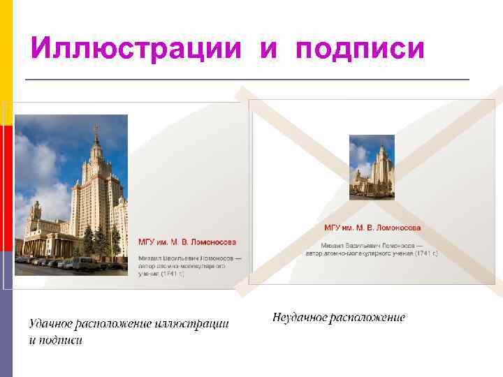 Иллюстрации и подписи 