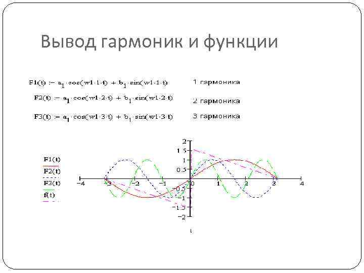 Вывод гармоник и функции 