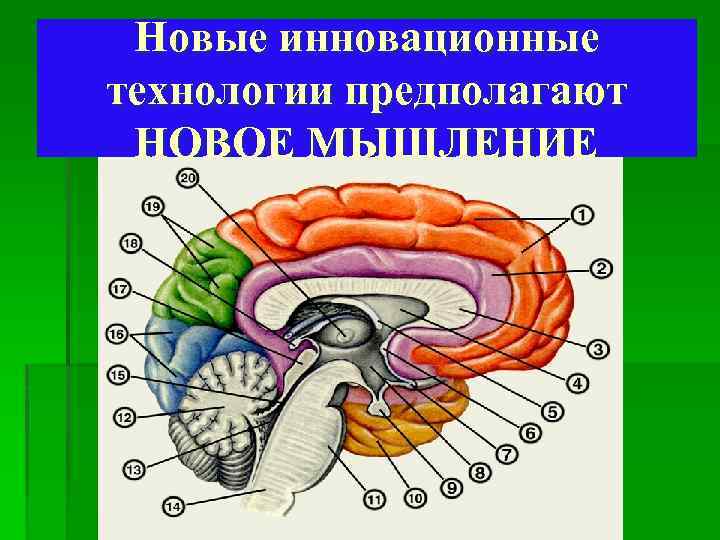 Новые инновационные технологии предполагают НОВОЕ МЫШЛЕНИЕ 