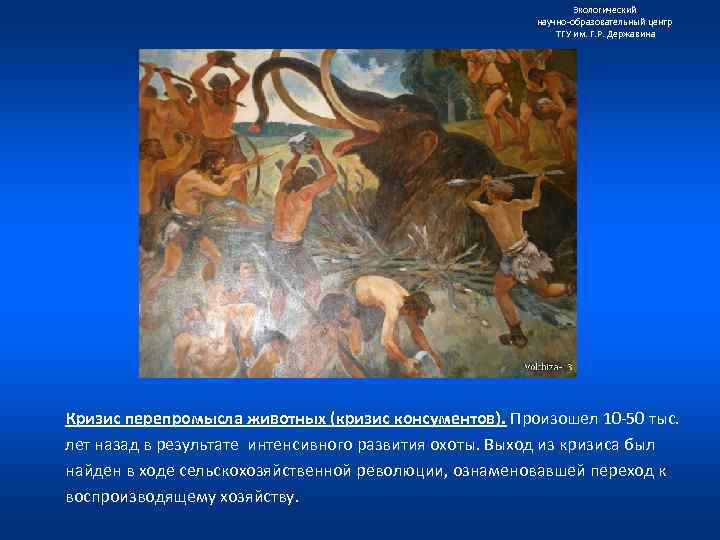 Экологический научно образовательный центр ТГУ им. Г. Р. Державина Кризис перепромысла животных (кризис консументов).