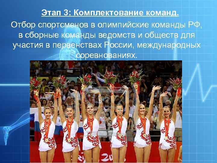 Этап 3: Комплектование команд. Отбор спортсменов в олимпийские команды РФ, в сборные команды ведомств