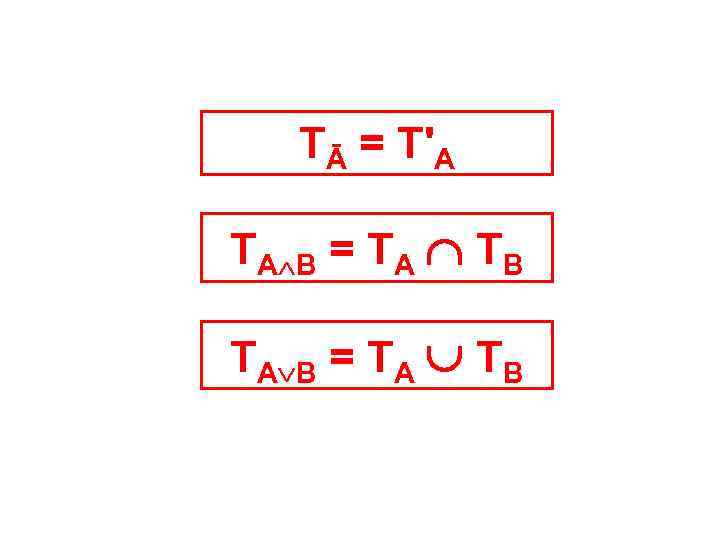 ТĀ = Т'А ТА В = ТА ТВ 