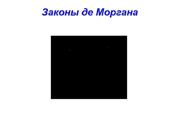 Законы де Моргана 