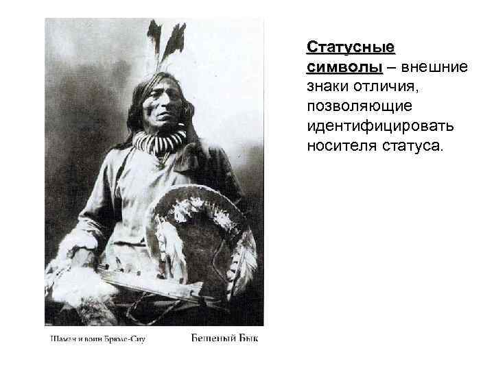 Статусные символы – внешние знаки отличия, позволяющие идентифицировать носителя статуса. 