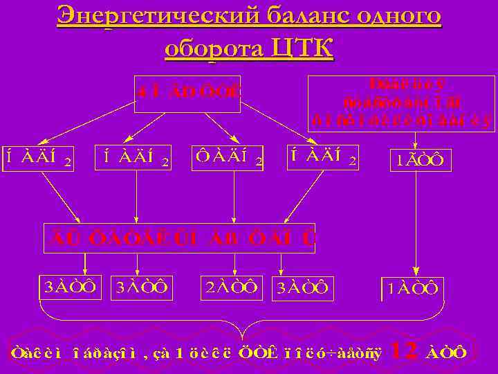Энергетический баланс одного оборота ЦТК 