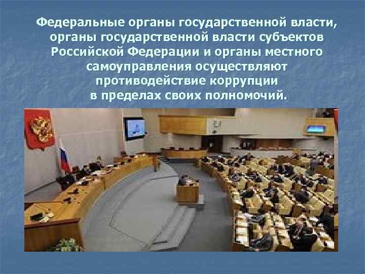 Федеральные органы государственной власти, органы государственной власти субъектов Российской Федерации и органы местного самоуправления