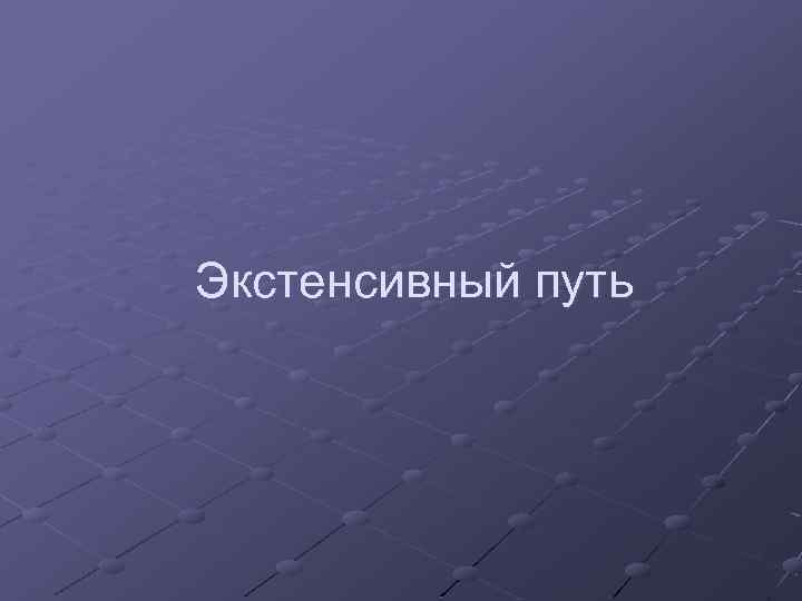 Экстенсивный путь 