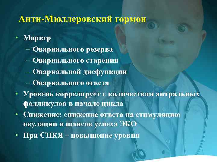 Анти-Мюллеровский гормон • Маркер – Овариального резерва – Овариального старения – Овариальной дисфункции –